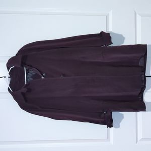 Brem Rainwear Coat Jacket Hooded Removable Lining Plum Color Size 8